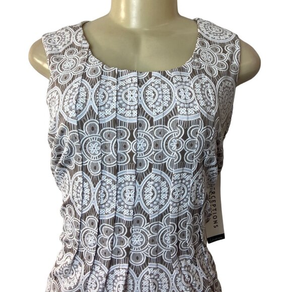 Perceptions Women's White Sheath Dress Sz L - NWT - Picture 4 of 7